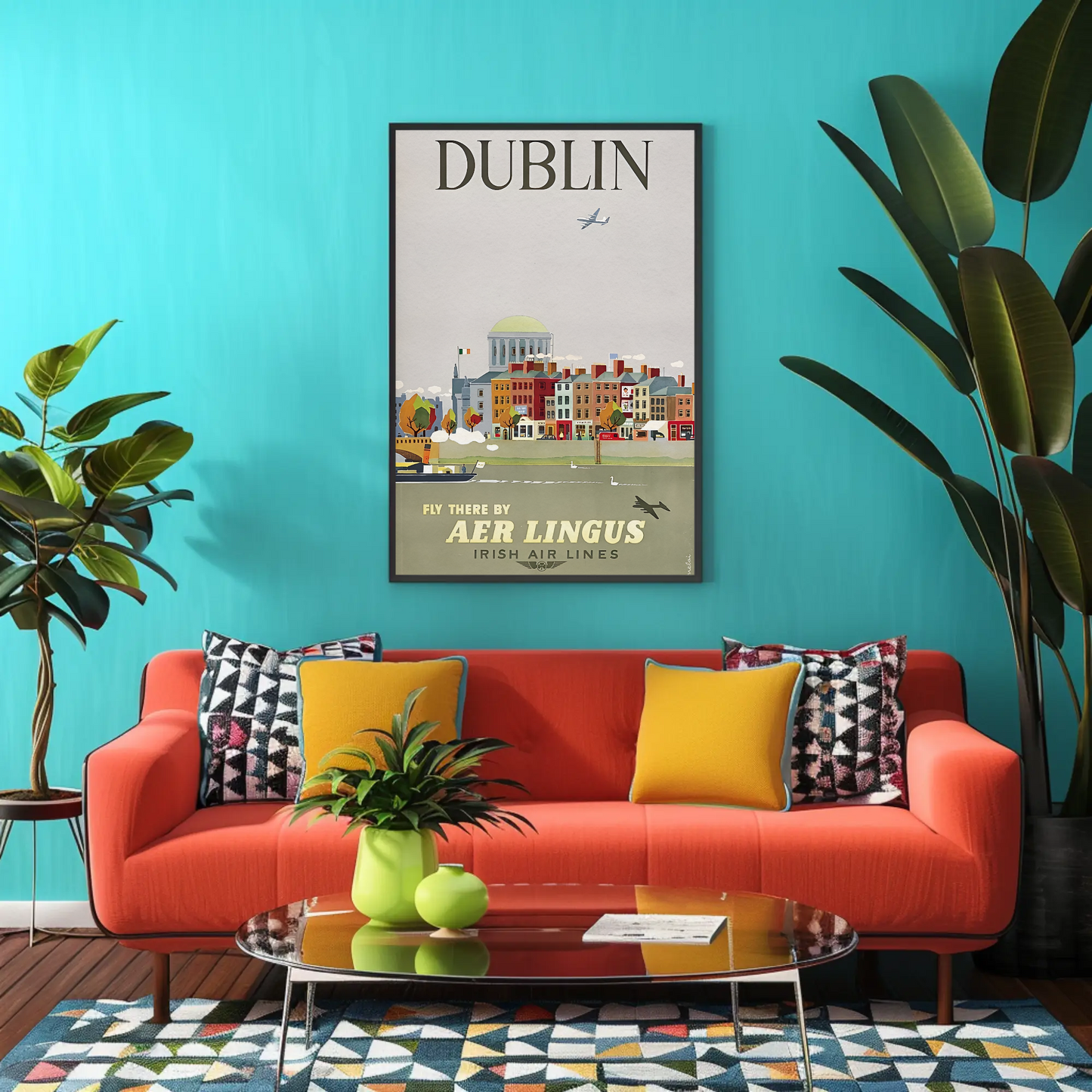 Vintage Poster - Dublin City by Aer Lingus
