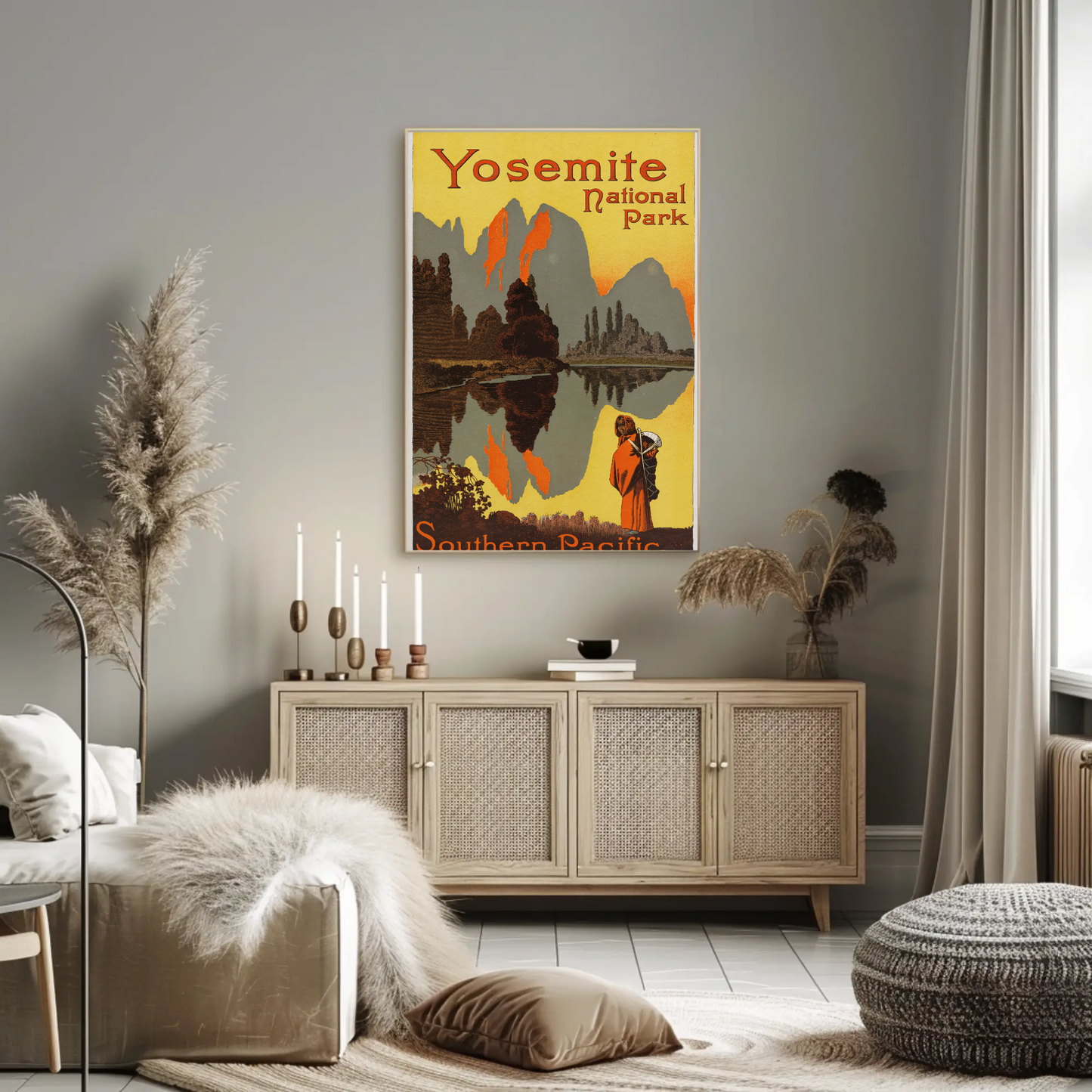 Yosemite National Park 1921 Vintage Travel Art Print Poster