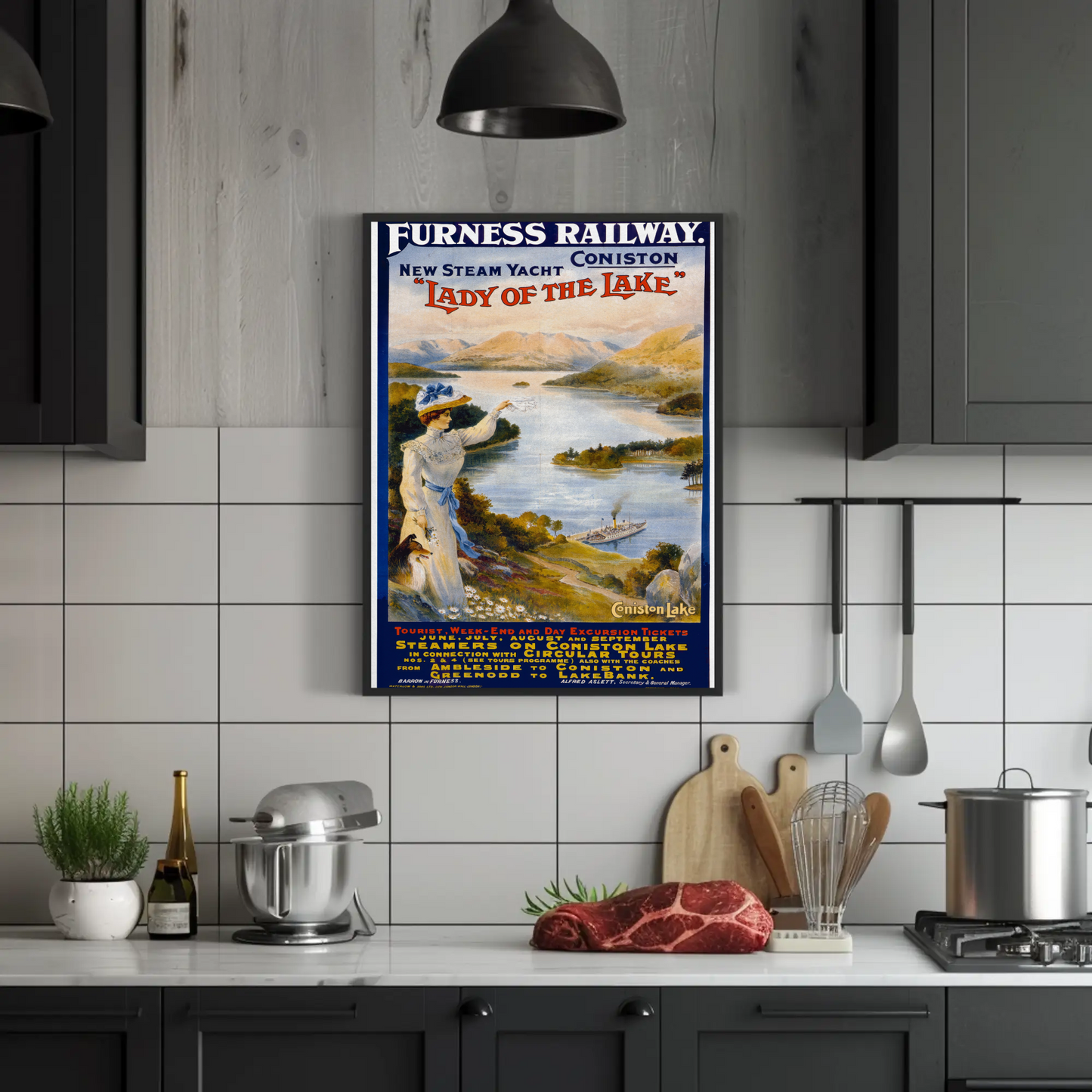 Lady of the Lake - Furness Railway Poster