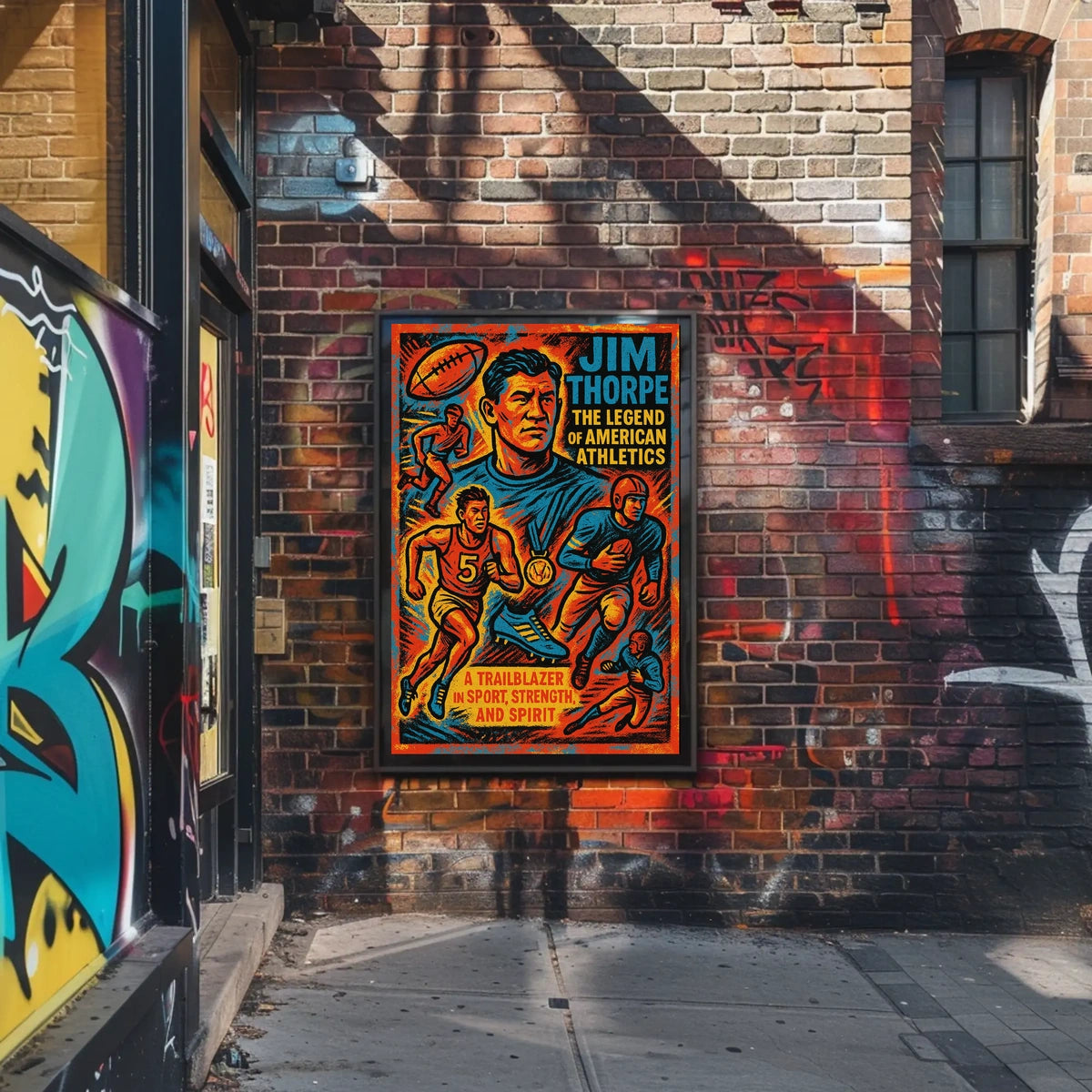 Jim Thorpe Poster The Legend Of American Athletics Icon