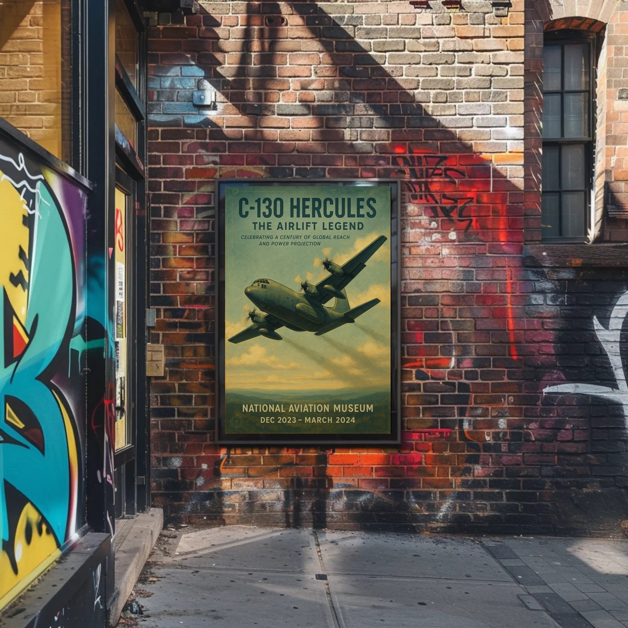 C-130 Hercules Airlift Legend Poster PosterGoat