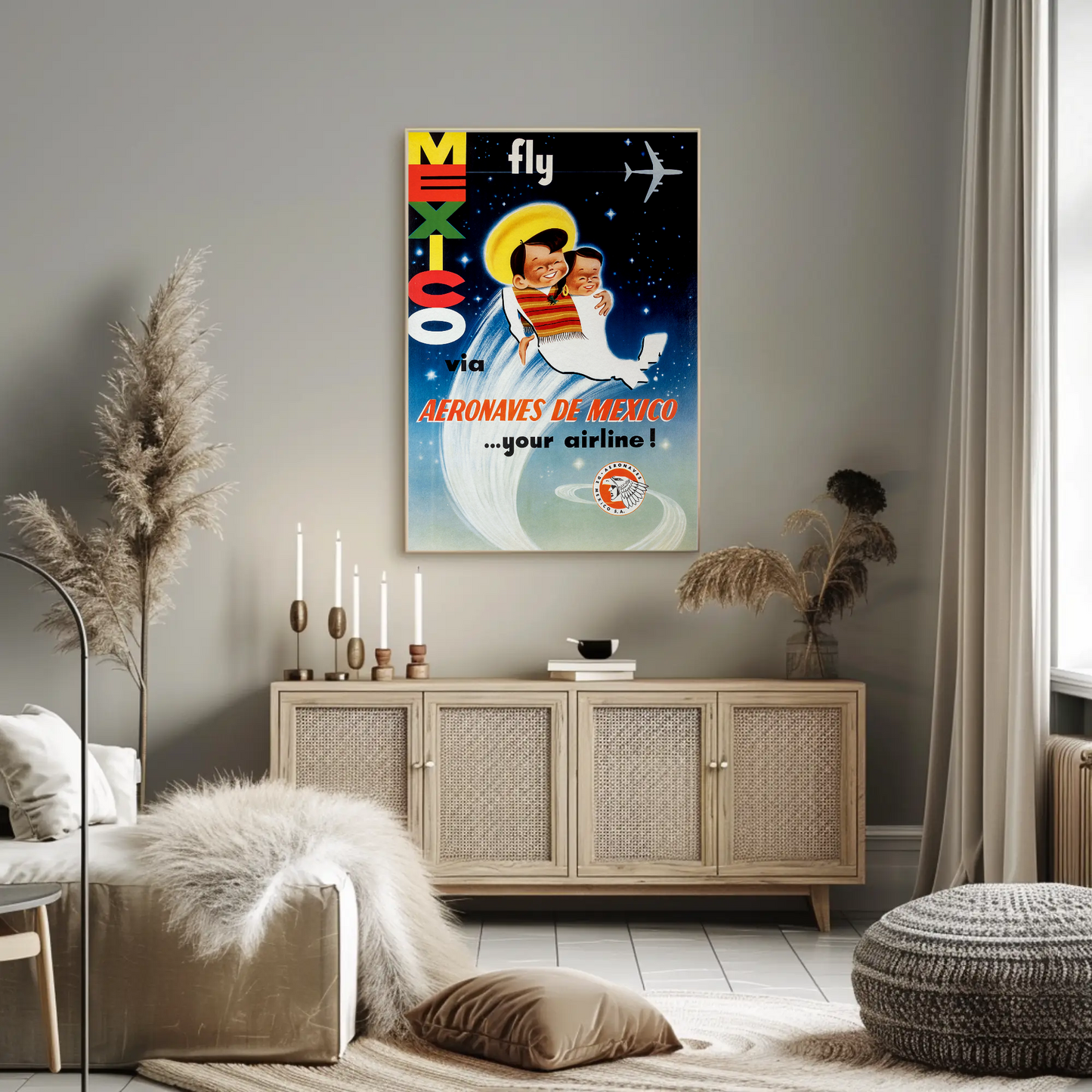 Mexico Aeromexico Travel Poster