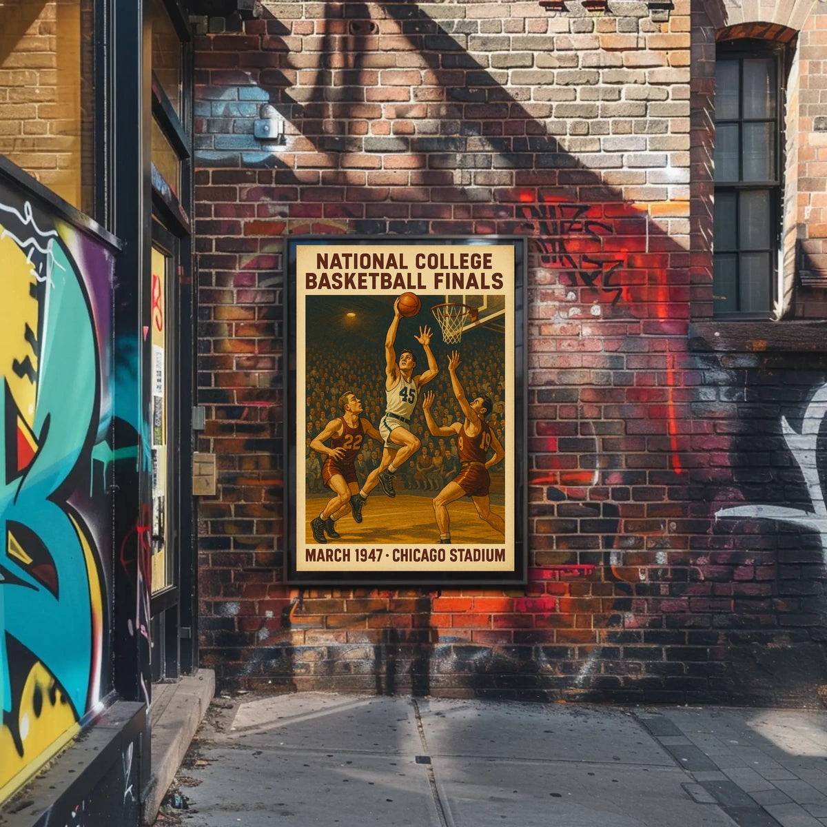 National College Basketball Finals 1947 Poster