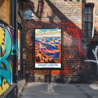 Grand Canyon Majesty in Vibrant Tones National Park Poster