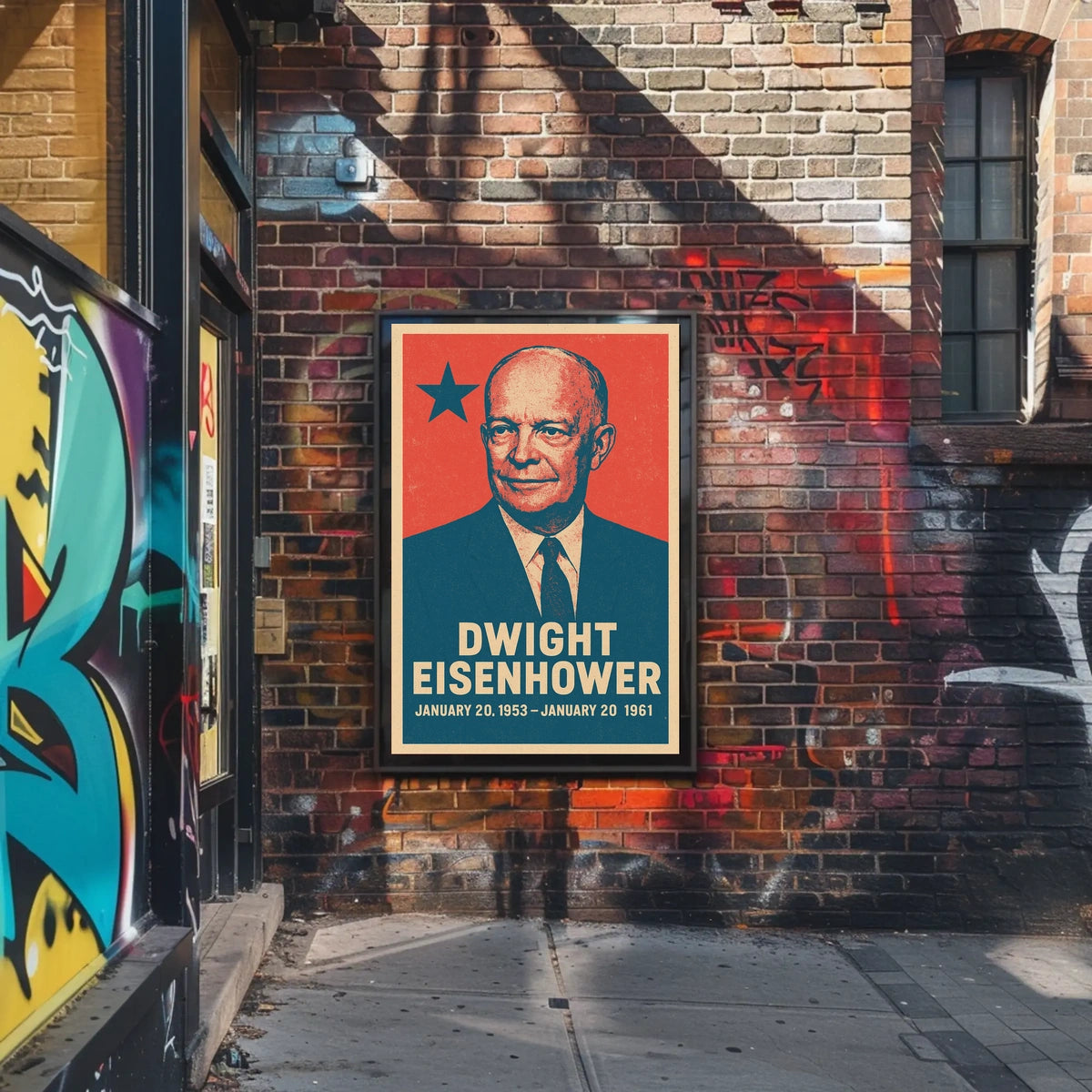 Eisenhower Nostalgic Patriotic Retro Poster