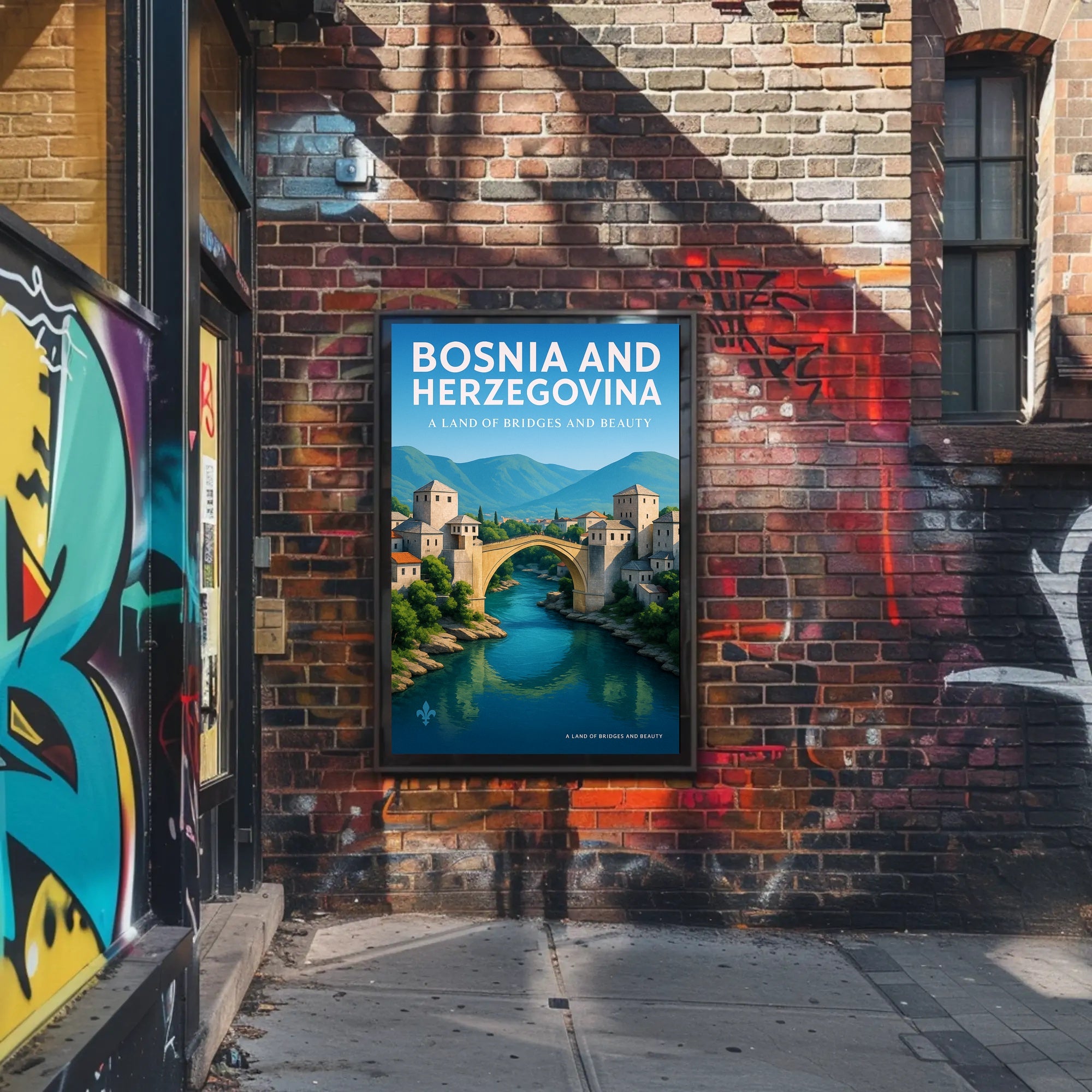 Bosnia and Herzegovina A Land of Bridges and Beauty Poster PosterGoat