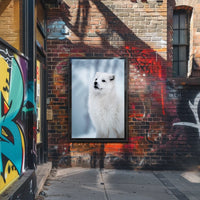 Arctic Fox in Serene Snowy Landscape Poster
