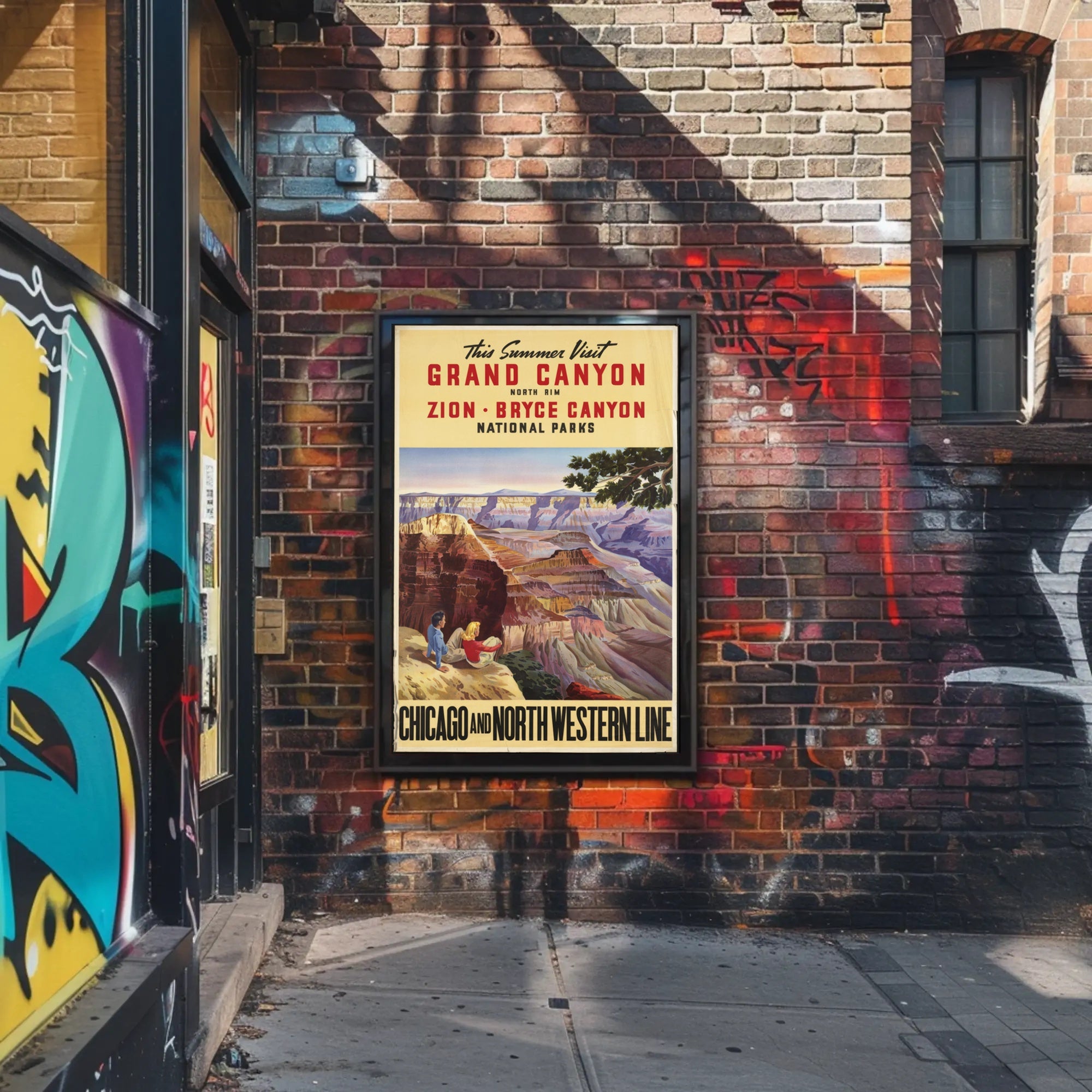 Grand Canyon Vintage Travel Poster Wall Art Print