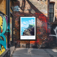 Giants Causeway Illustration Poster