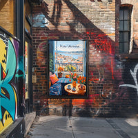 Scenic Balcony Overlooking Kiev Cityscape Poster