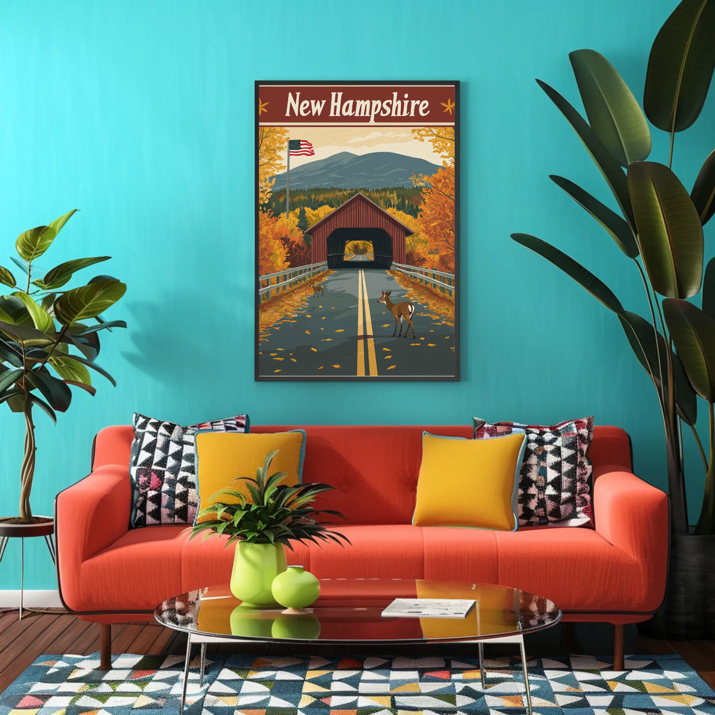 New Hampshire Vintage Poster