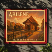 Abilene Railway Station Travel Poster Art Print