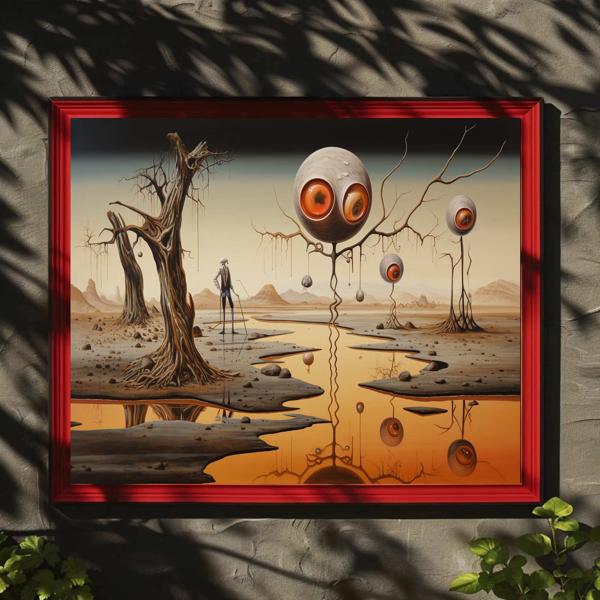 Surreal Alien Landscape: Futuristic Sci-Fi Poster