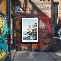 Luxurious Contemporary House Illustration Poster - Urban or Cityscape Poster PosterGoat