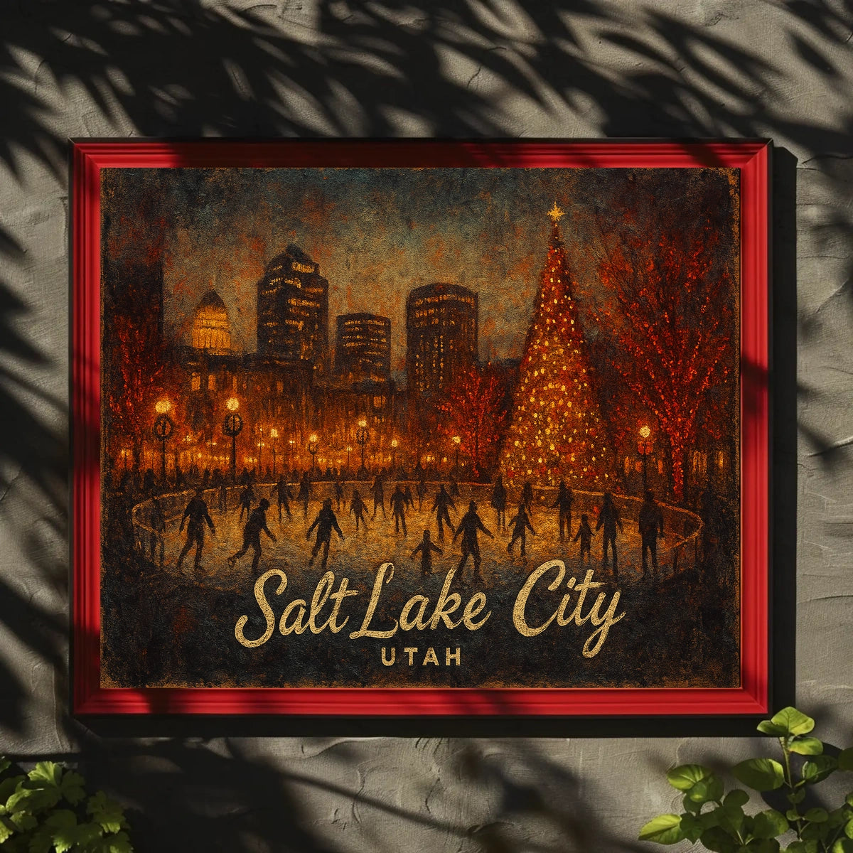 Salt Lake City Winter Wonderland Poster