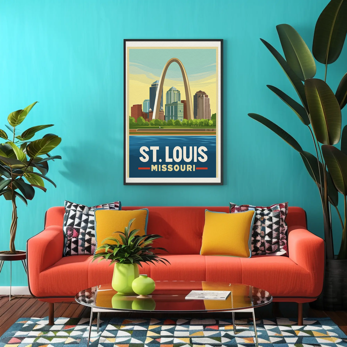 St. Louis Missouri Vintage Poster - Gateway Arch