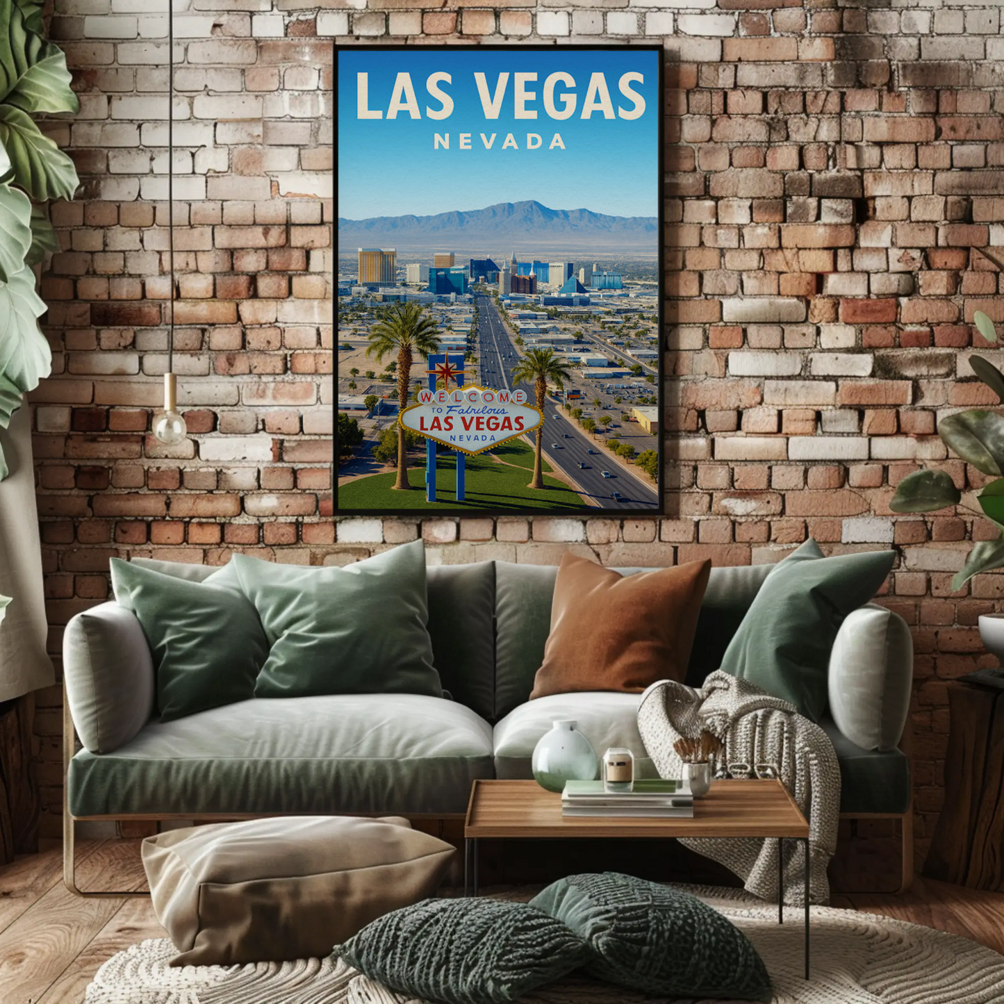 Daytime Las Vegas Nevada Welcome Sign View Poster