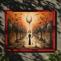 Mysterious Forest Guardian in Surreal Dusk Fantasy Poster