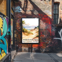 Indiana Dunes Watercolor Wall Art Poster