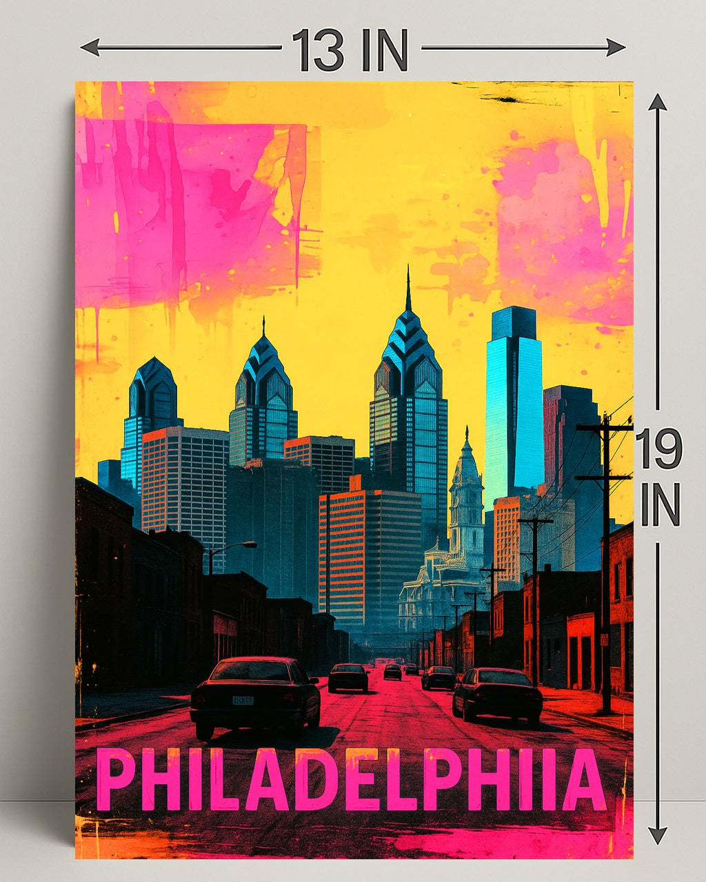 Philadelphia in Vibrant Colors Poster PosterGoat