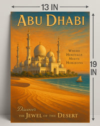 Abu Dhabi Travel Marvels: Discover Architectural Wonders Travel Poster