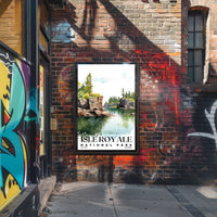 Isle Royale Watercolor Wall Art Poster