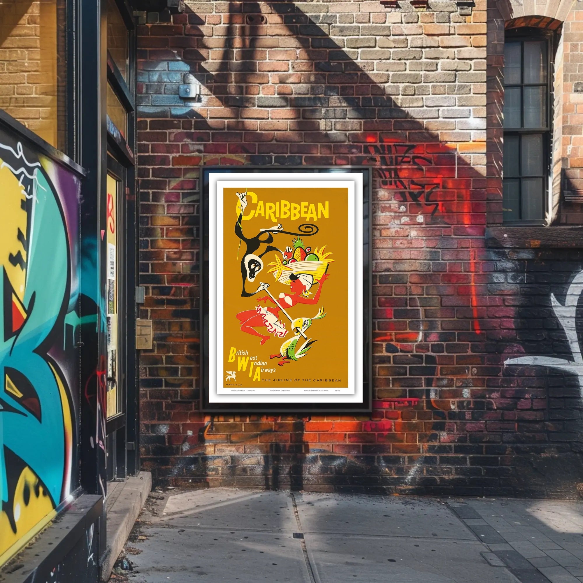 Caribbean Adventure Vintage Travel Poster PosterGoat