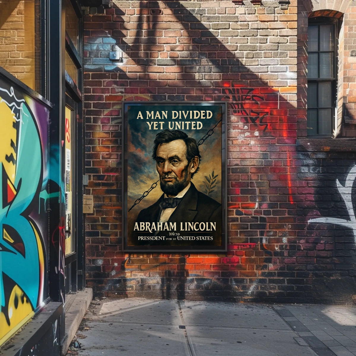 Abraham Lincoln A Man Divided Yet United Poster