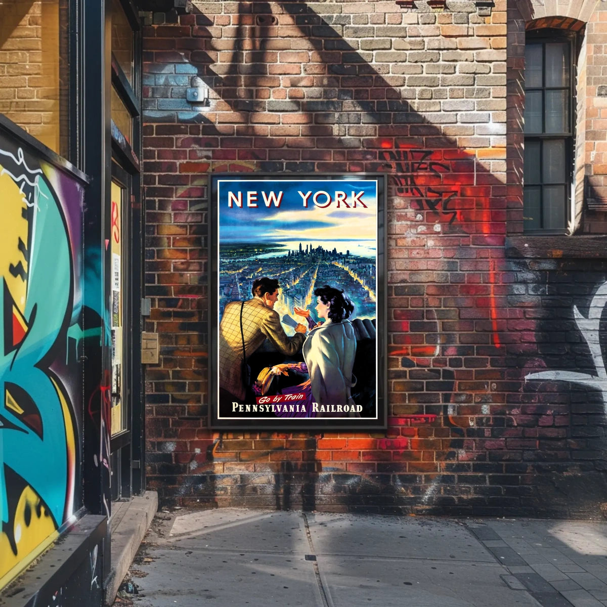 New York City Travel Glamorous Rail Poster Vintage Wall Art