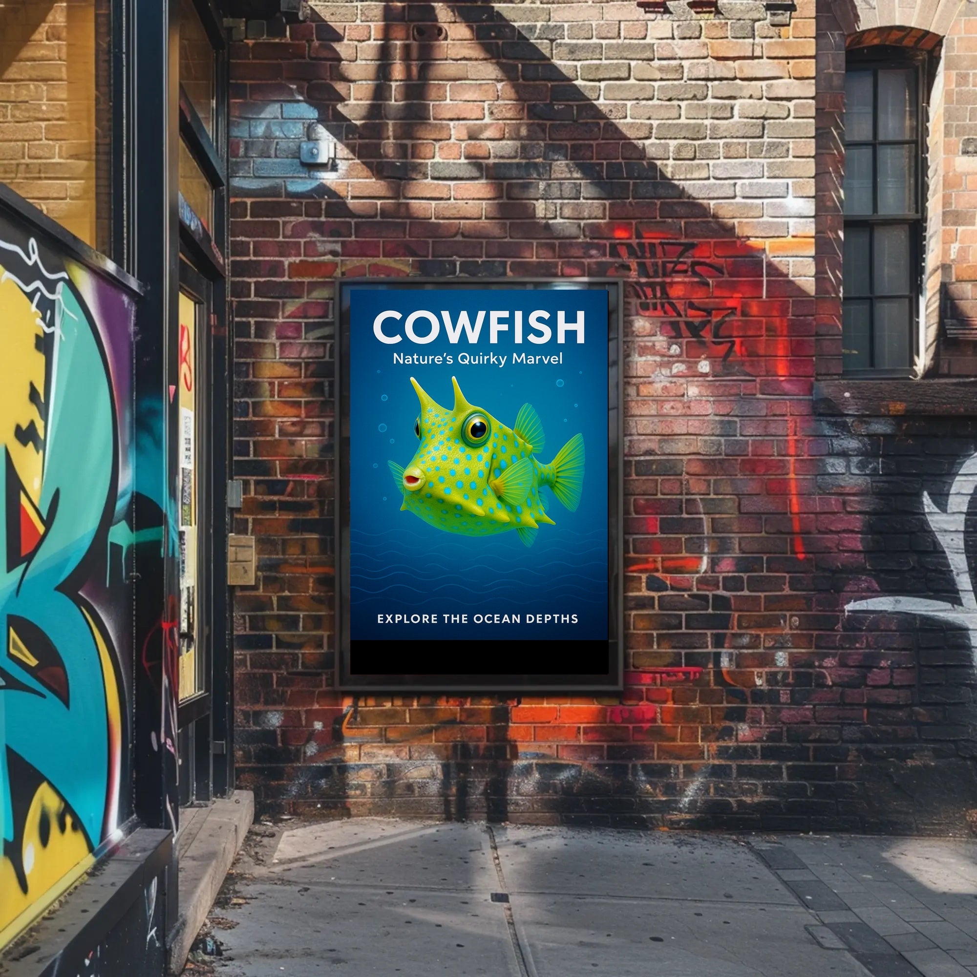 Cowfish Nature's Quirky Marvel Poster PosterGoat