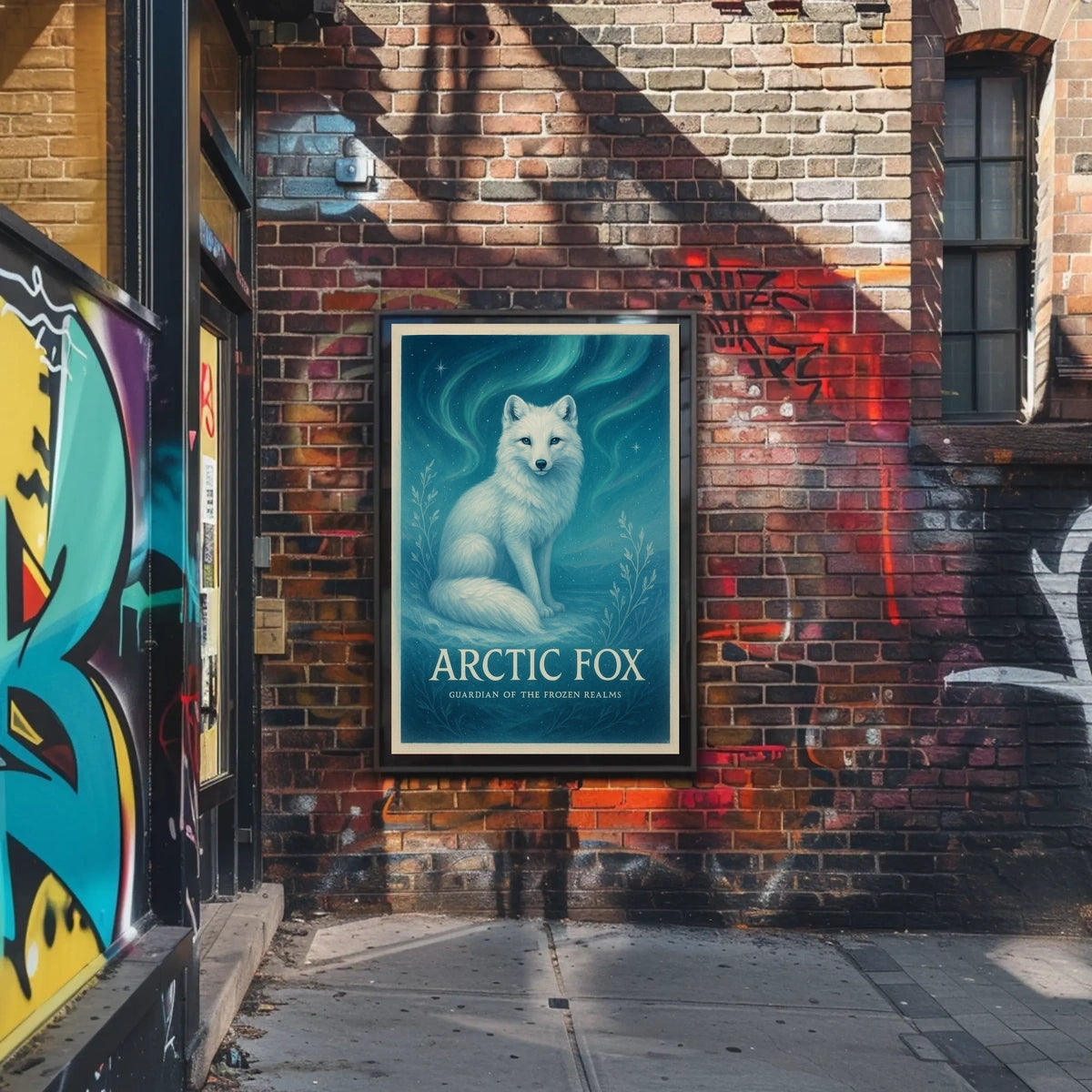 Arctic Fox Guardian of the Frozen Realms Poster