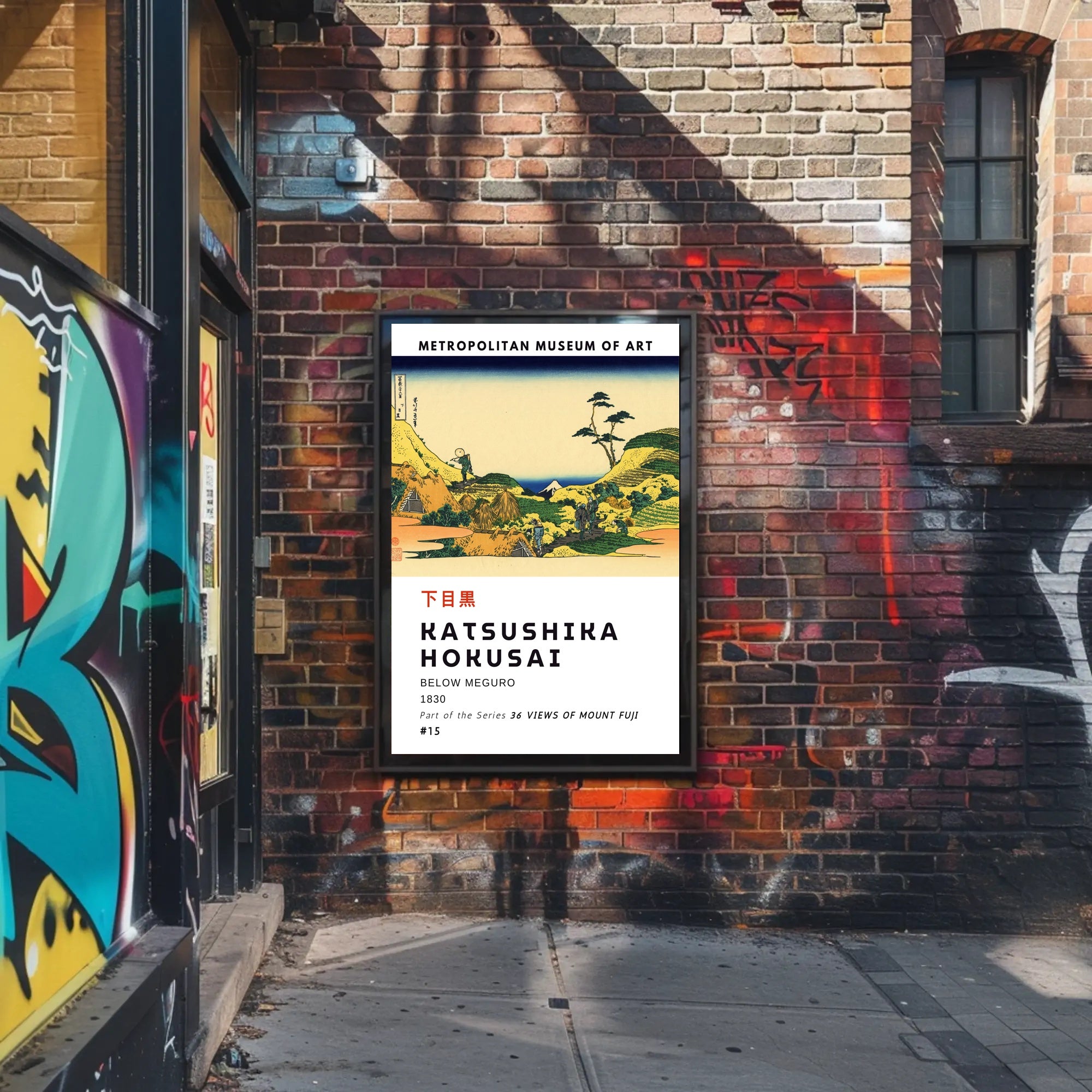 Below Meguro by Katsushika Hokusai Poster