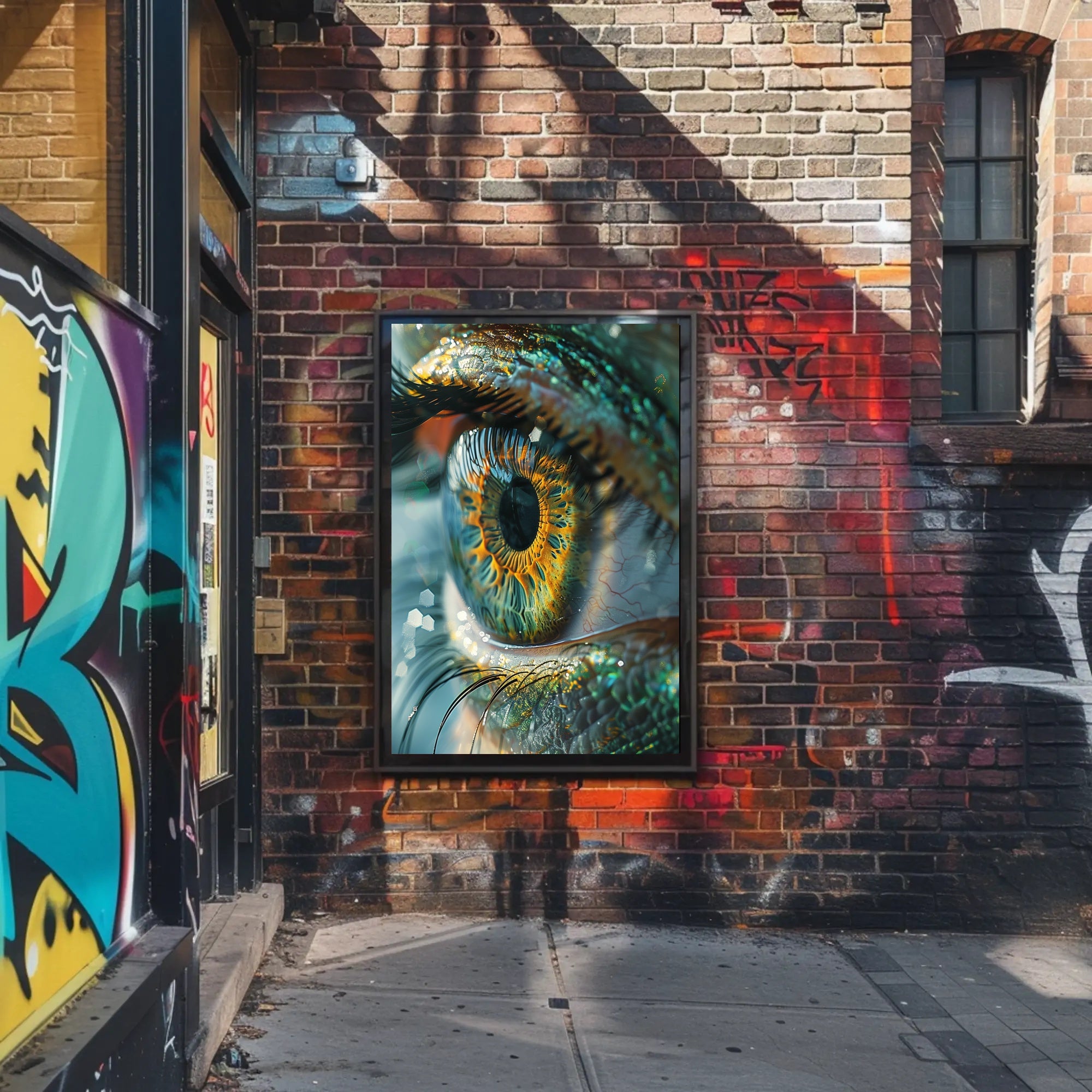Mesmerizing Photorealistic Eye Poster with Vibrant Colors PosterGoat