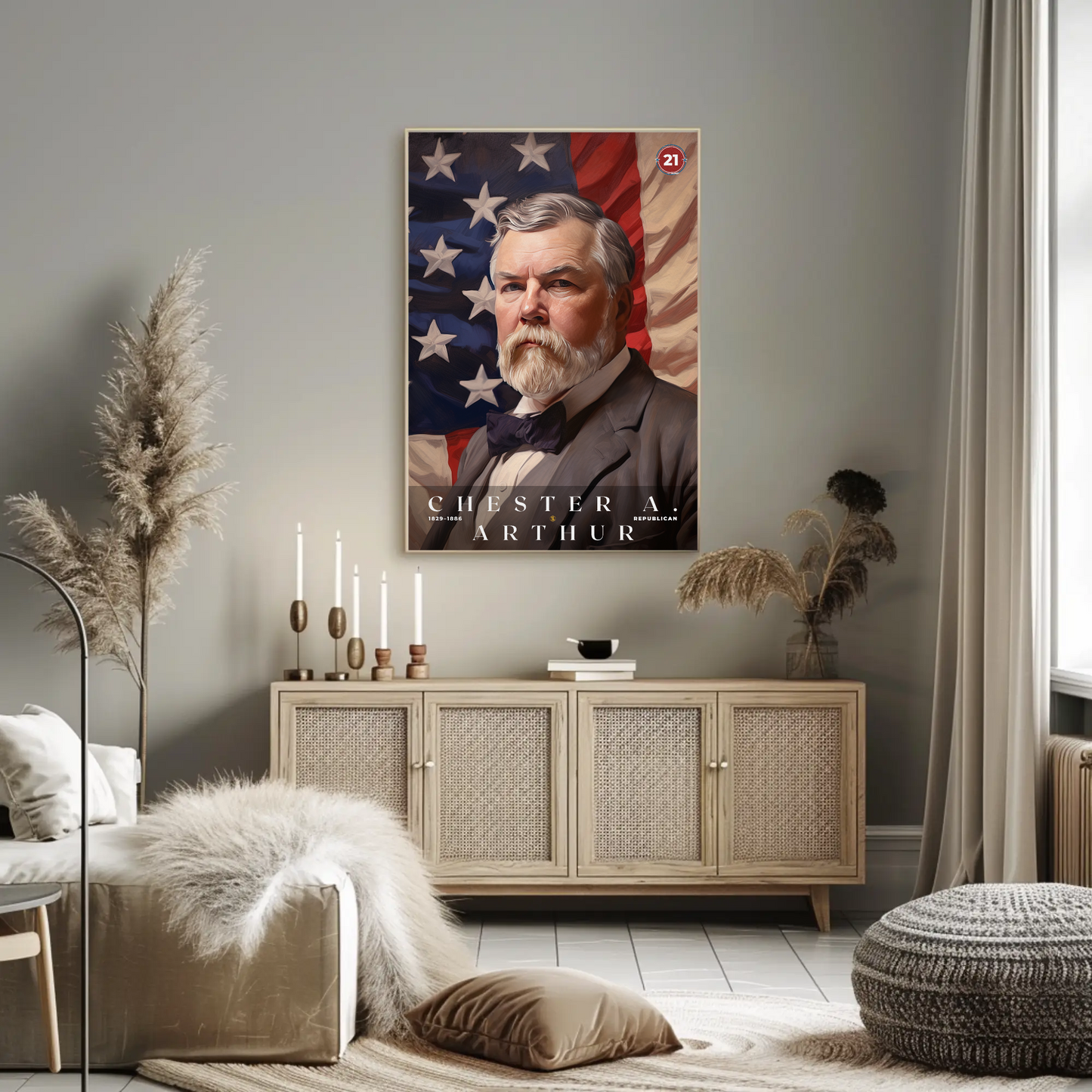 Chester A. Arthur 21st President Of The United States Portrait