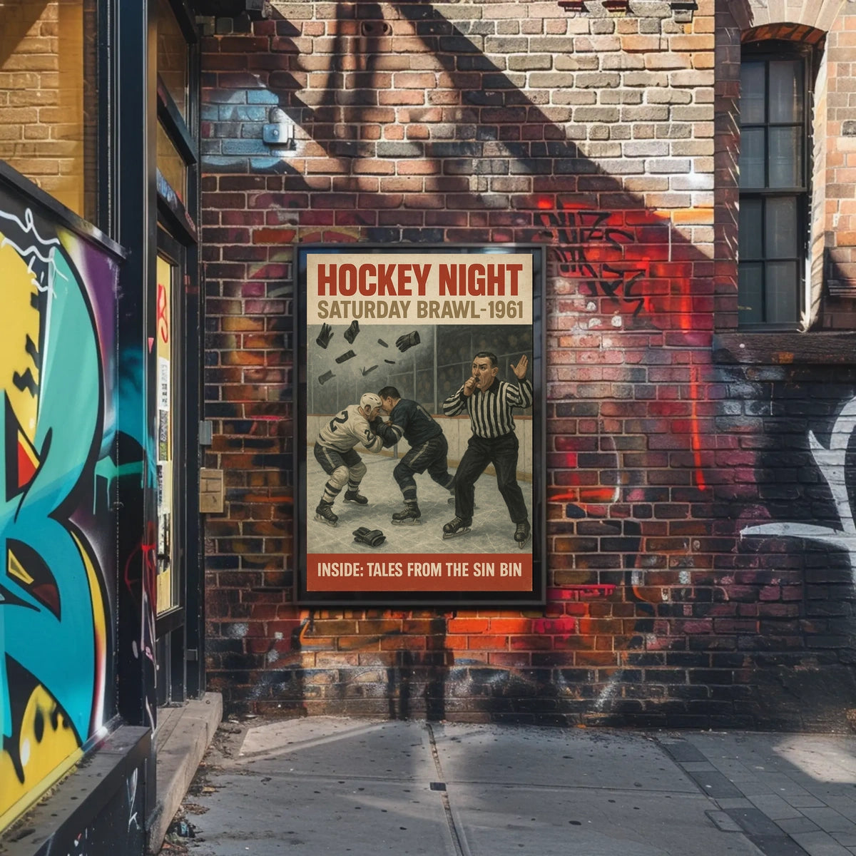 Hockey Night Saturday Brawl 1961 Poster