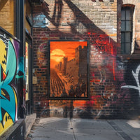 Medieval Army Marching at Sunset Epic Poster