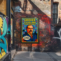 Grover Cleveland Pop Art Vintage Presidential Poster PosterGoat