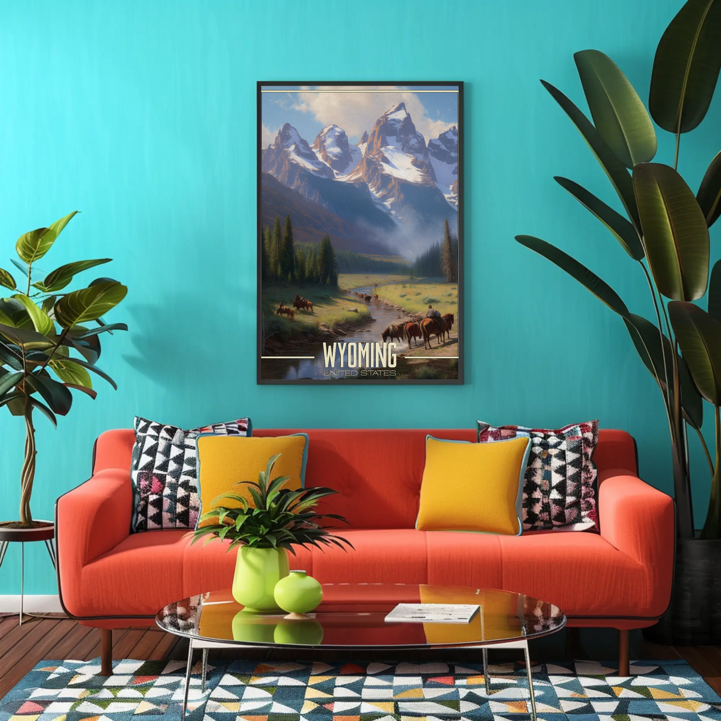 Wyoming United States Vintage Poster