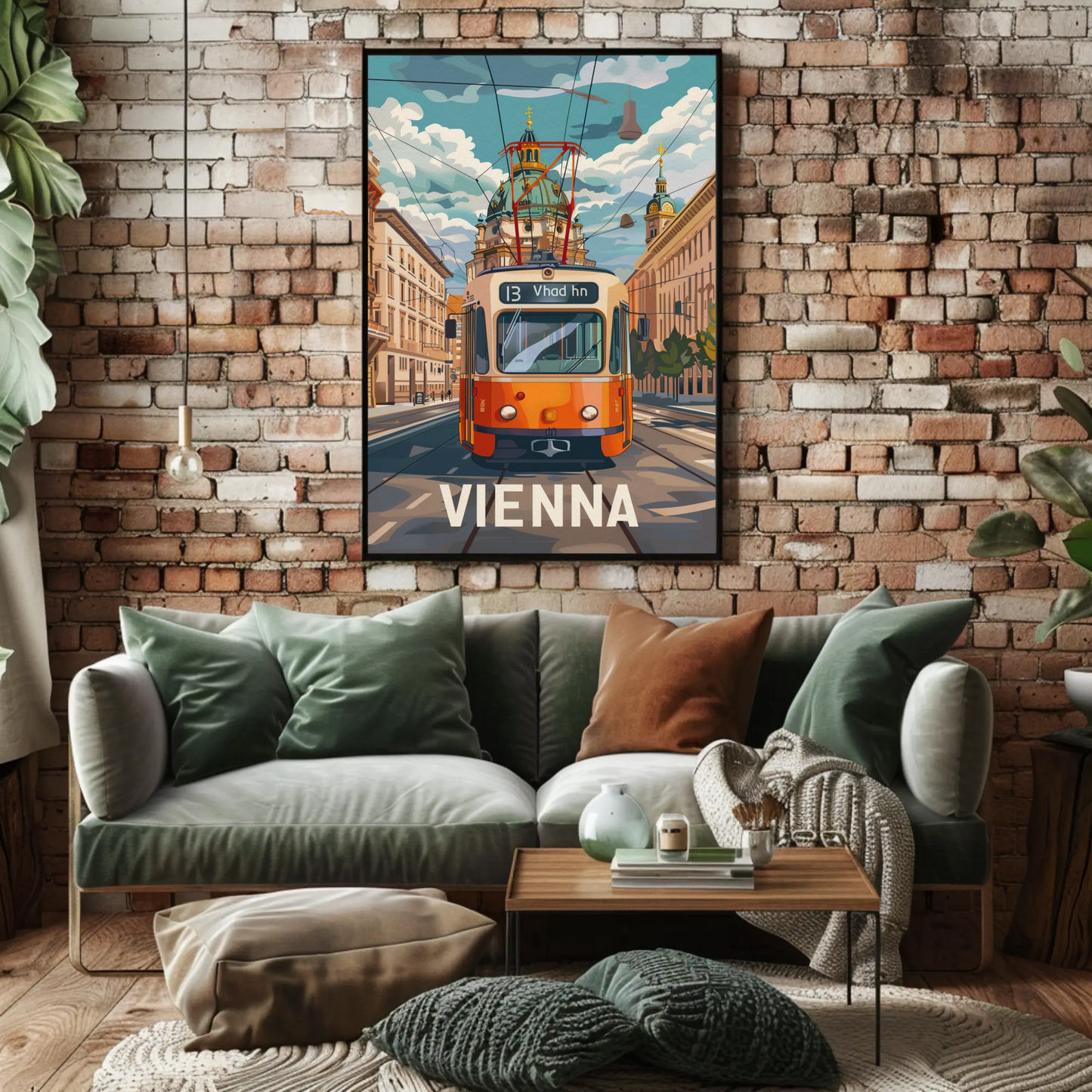 Vienna Streetcar City Architecture Austria Travel Poster