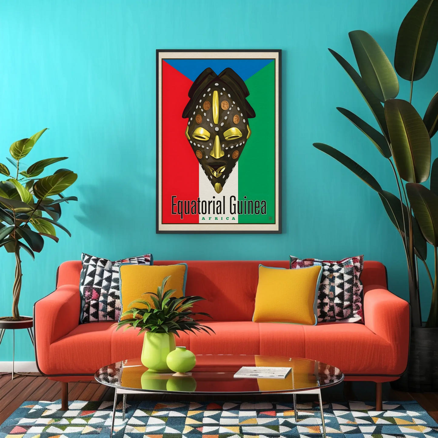 Vintage Poster Equatorial Guinea Africa