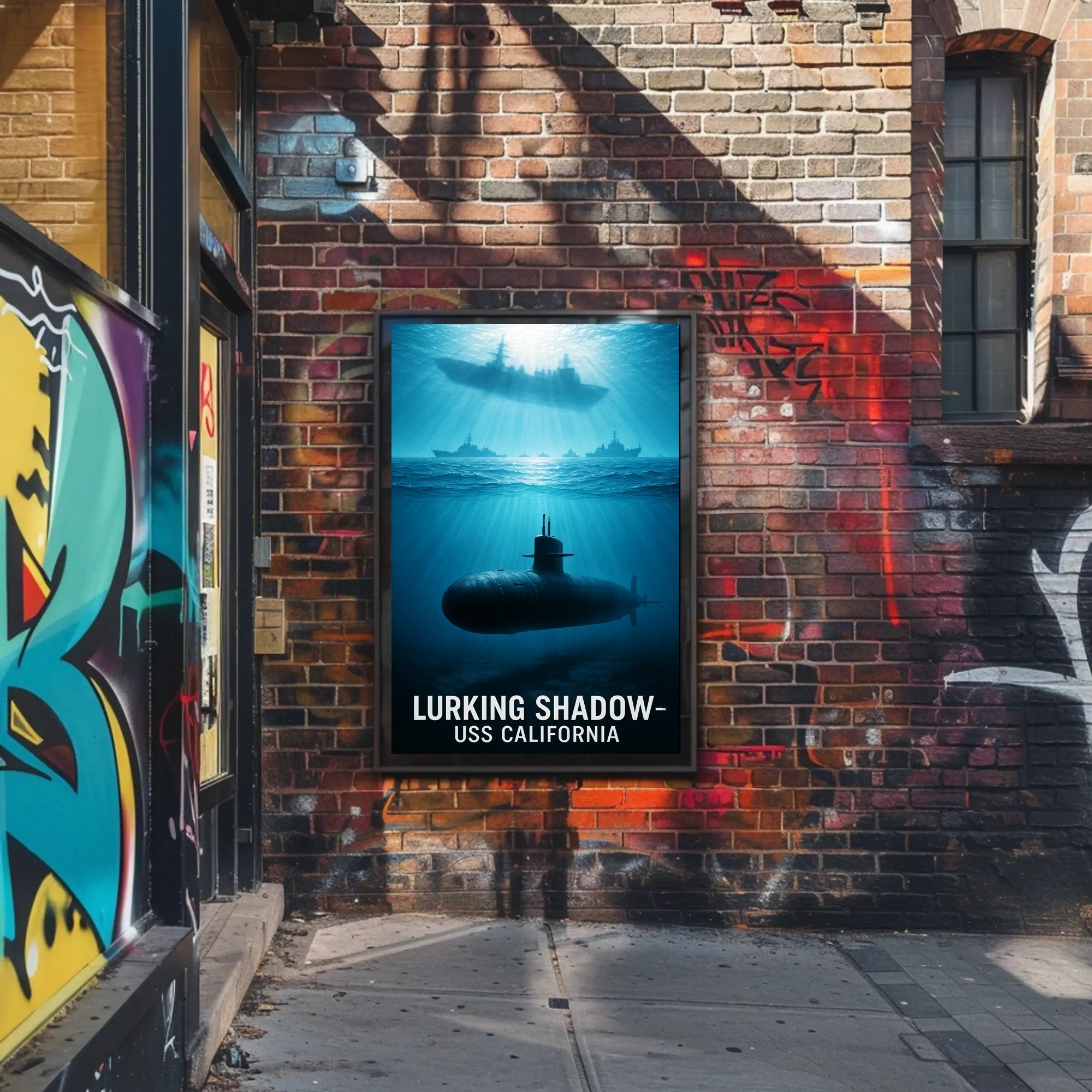 Lurking Shadow USS California Poster PosterGoat