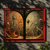 Surreal Alien Landscapes Futuristic Sci-Fi Poster