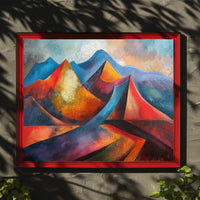 Vibrant Abstract Mountain Landscape Poster for Inspiration
