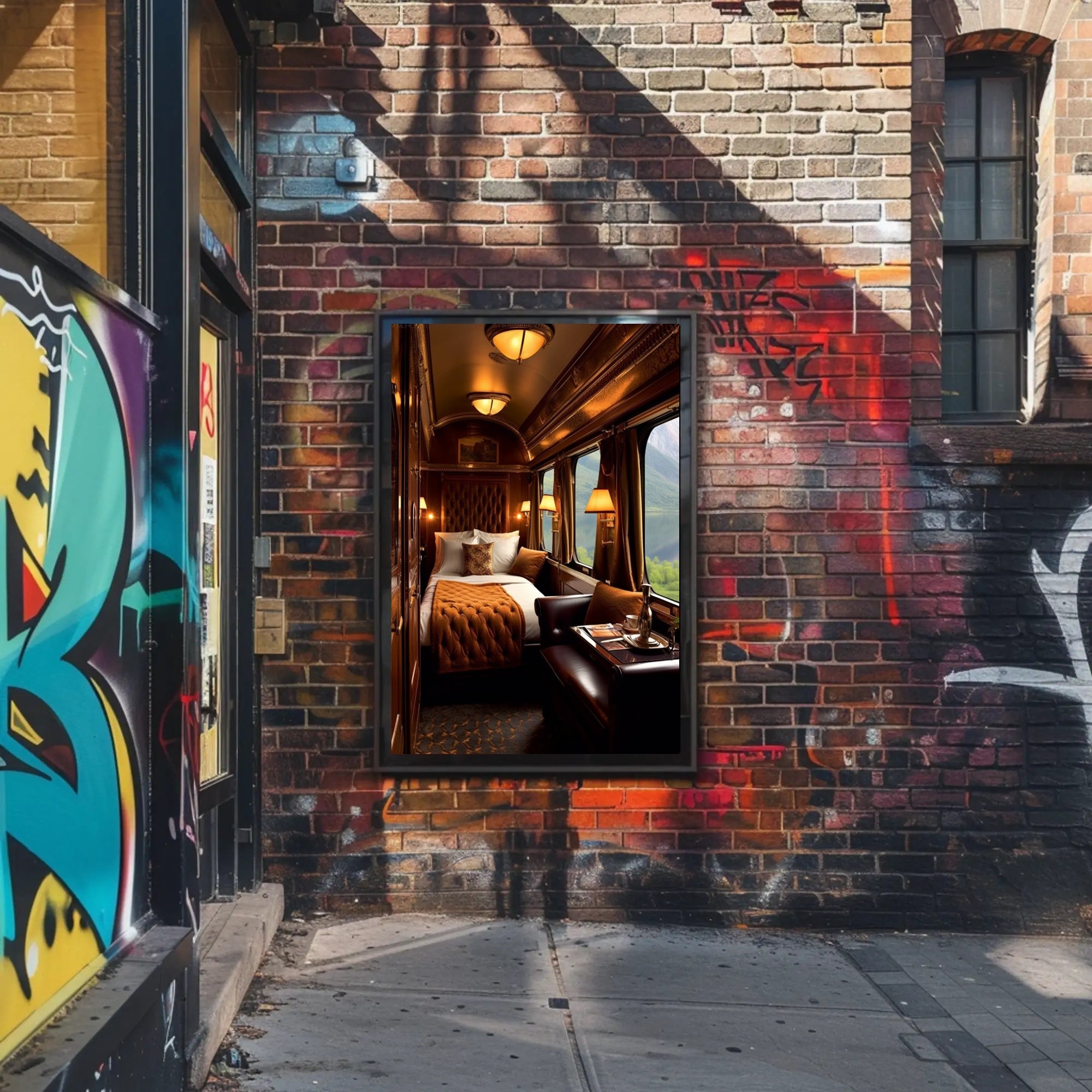 Luxurious Train Cabin Retreat Poster