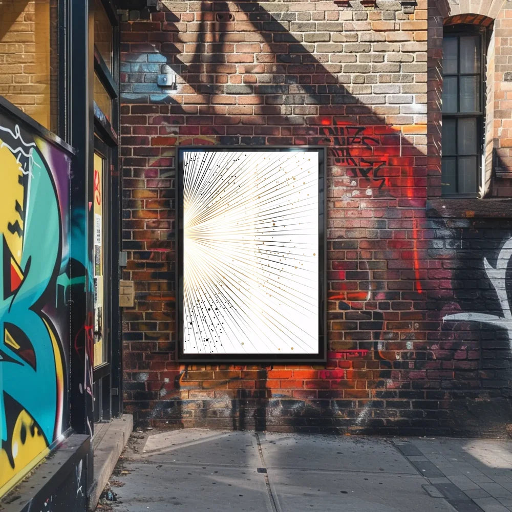 Vintage Cityscape Skyscrapers Art Deco Poster