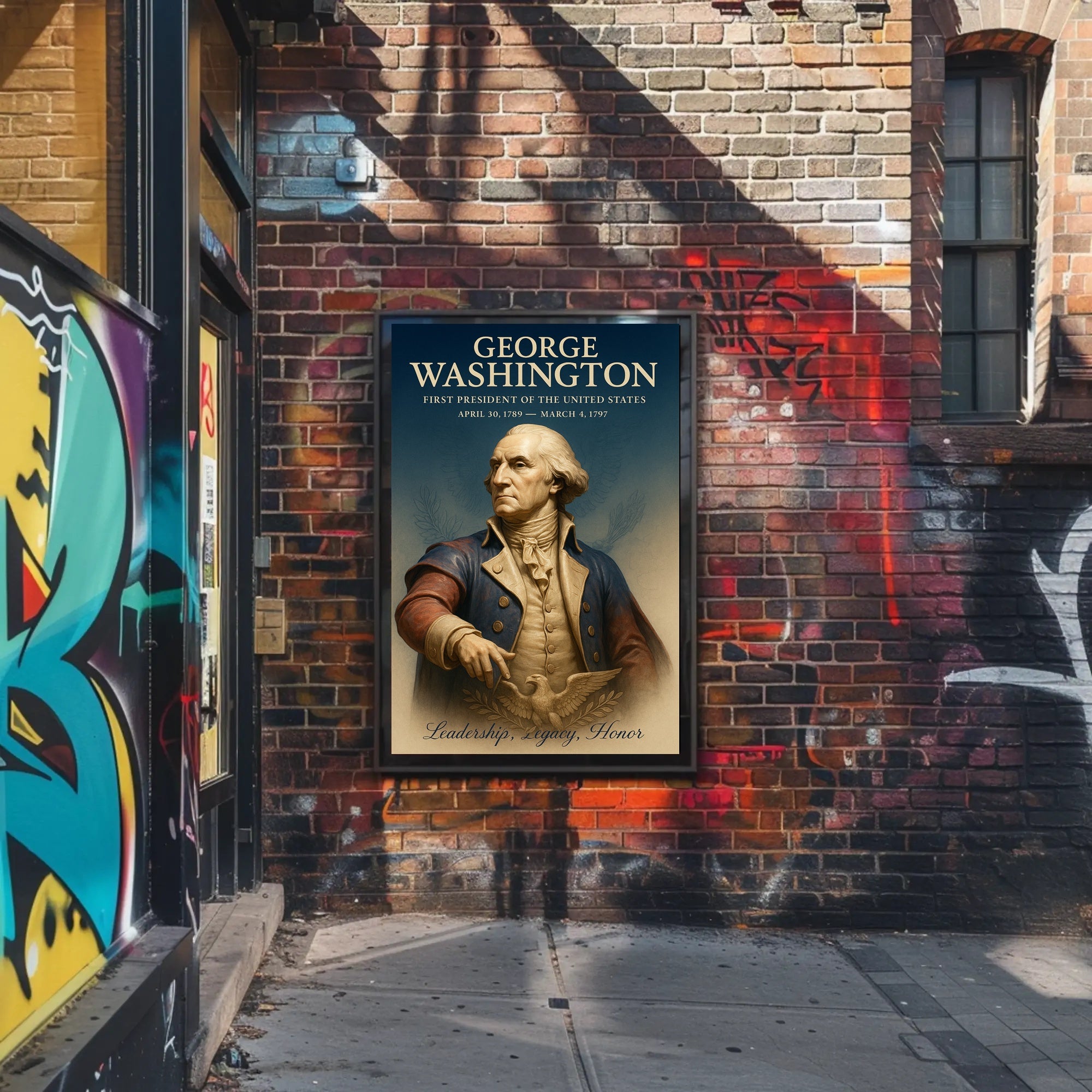 George Washington Portrait Celebrating America's Historical Legacy Poster