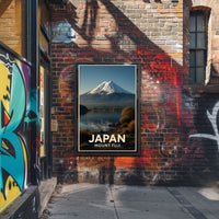 Mount Fuji Photorealism Scenic Traveler Poster