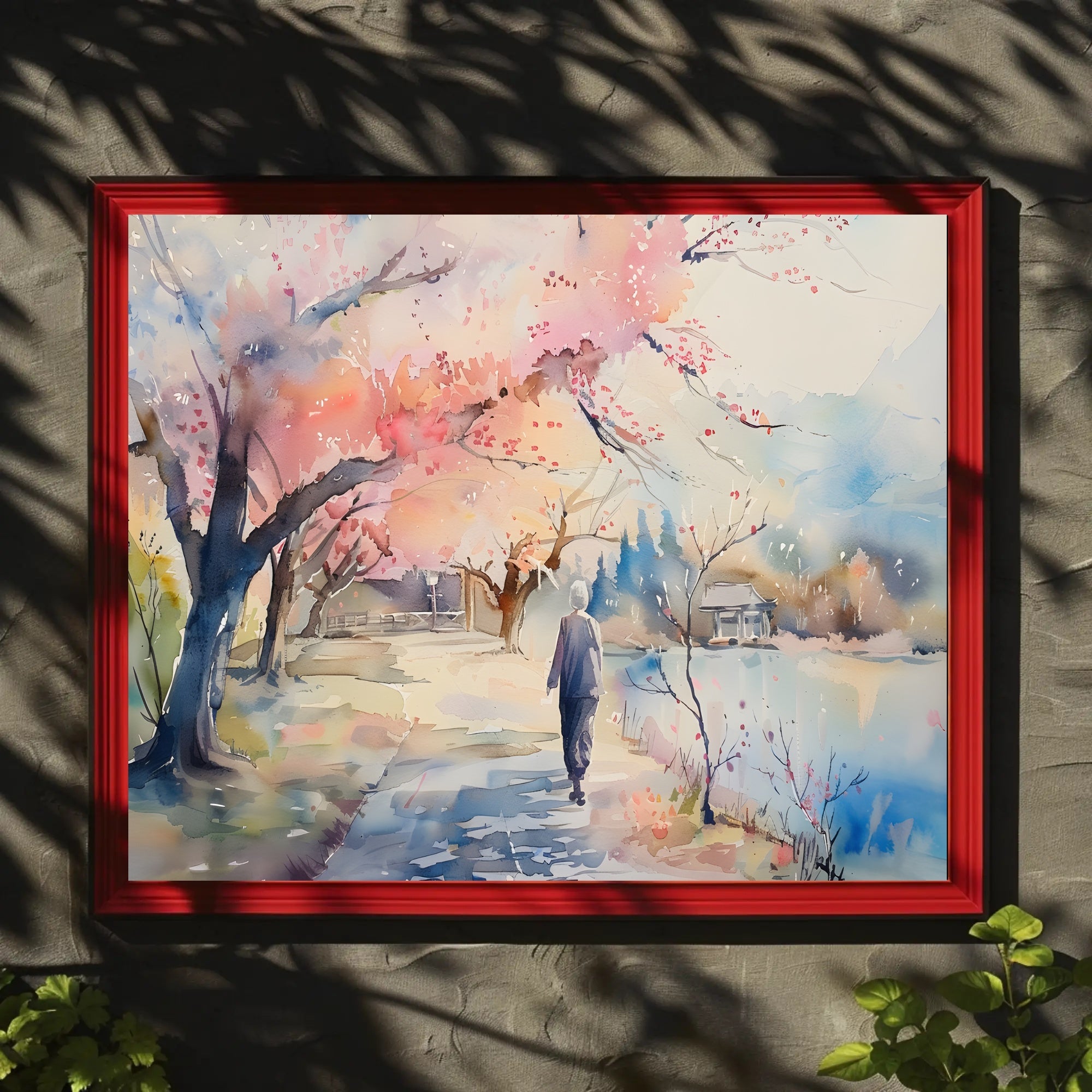 Serene Stroll Among Cherry Blossoms Poster