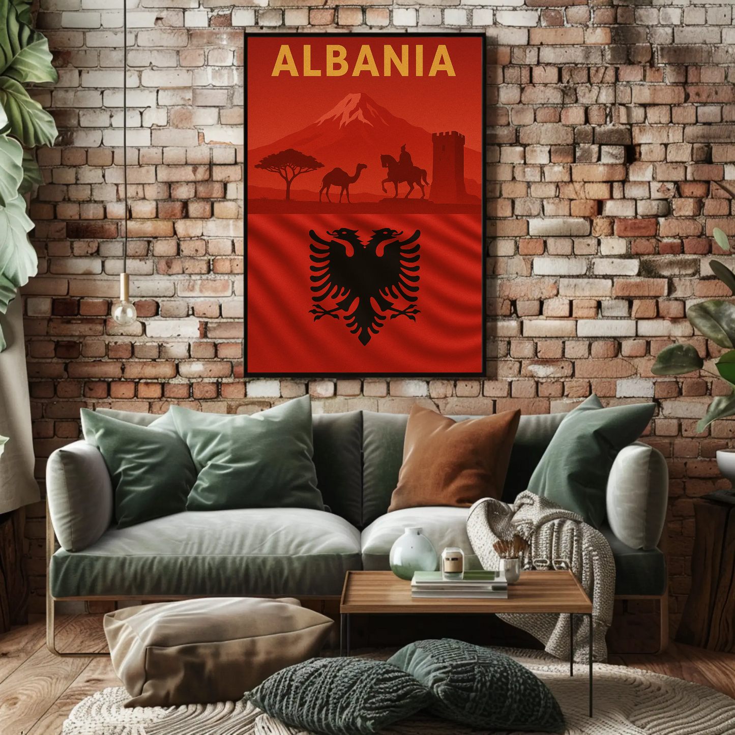 Albania's Historic Splendor Captured in Travel Poster