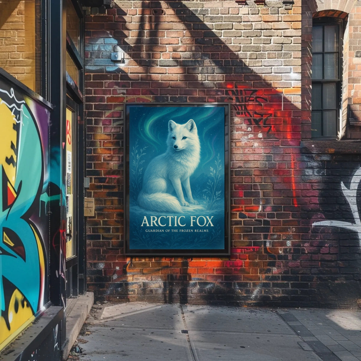Arctic Fox Guardian of the Frozen Realms Poster